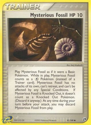 Mysterious Fossil 091  - Reverse Holofoil Sandstorm - Common