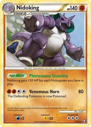 Nidoking 006/102  - Reverse Holofoil Triumphant - Holo Rare