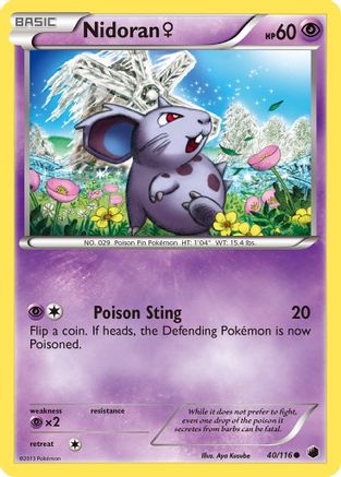 Nidoran F 040/116  Plasma Freeze - Common