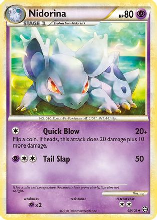 Nidorina 045/102  - Reverse Holofoil Triumphant - Uncommon