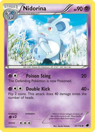 Nidorina 041/116  - Reverse Holofoil Plasma Freeze - Uncommon
