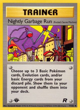 Nightly Garbage Run (Rocket's Secret Machine) 077/82  - 1st Edition Team Rocket - Uncommon