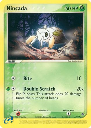Nincada 067/97  - Reverse Holofoil Dragon - Common