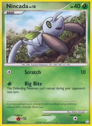 Nincada 108  - Reverse Holofoil Legends Awakened - Common