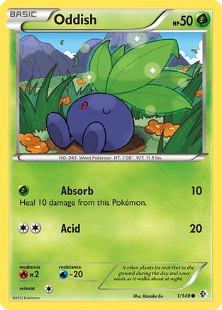 Oddish 001/149  Boundaries Crossed - Common