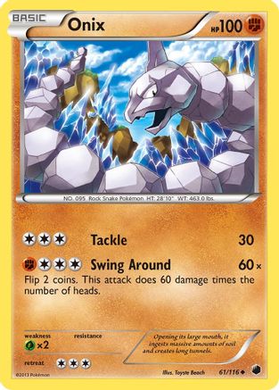 Onix 061/116  - Reverse Holofoil Plasma Freeze - Uncommon