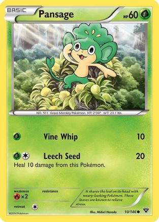 Pansage 010  XY Base Set - Common