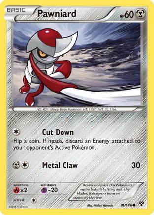 Pawniard 081  - Reverse Holofoil XY Base Set - Common
