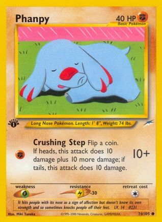 Phanpy 076/105  - 1st Edition Neo Destiny - Common