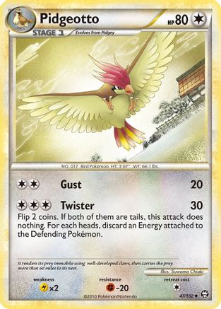 Pidgeotto 047  - Reverse Holofoil Triumphant - Uncommon