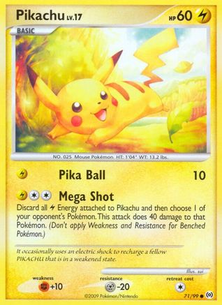 Pikachu 071/99  Arceus - Common