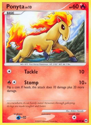 Ponyta (72) 072  - Reverse Holofoil Arceus - Common