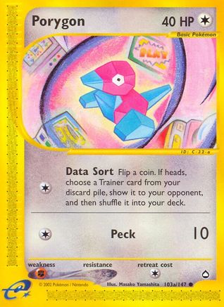 Porygon (103a) 103a/147  Aquapolis - Common