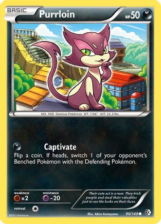 Purrloin 090  - Reverse Holofoil Boundaries Crossed - Common