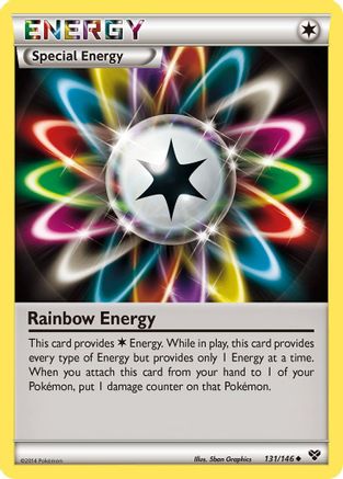 Rainbow Energy 131/146  - Reverse Holofoil XY Base Set - Uncommon