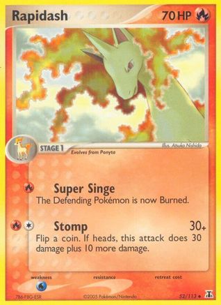 Rapidash 052/113  - Reverse Holofoil Delta Species - Uncommon