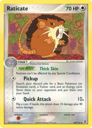 Raticate 048  - Reverse Holofoil FireRed & LeafGreen - Uncommon