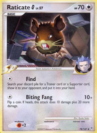Raticate G 078  - Reverse Holofoil Supreme Victors - Uncommon