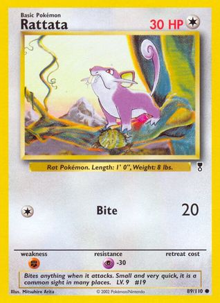 Rattata 089/110  - Reverse Holofoil Legendary Collection - Common