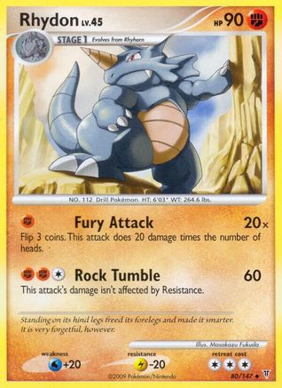 Rhydon 080  - Reverse Holofoil Supreme Victors - Uncommon