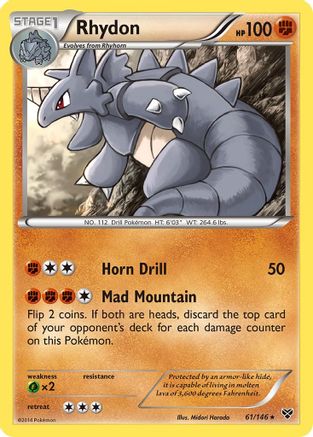 Rhydon 061  XY Base Set - Rare