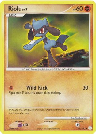 Riolu 061/130  - Reverse Holofoil Diamond and Pearl - Uncommon