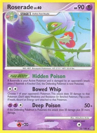 Roserade 023  - Reverse Holofoil Stormfront - Rare