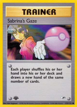 Sabrina's Gaze 125/132  - 1st Edition Gym Heroes - Common