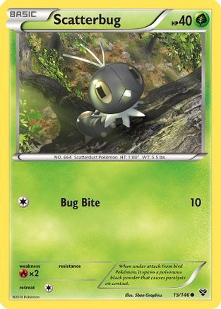 Scatterbug 015  - Reverse Holofoil XY Base Set - Common