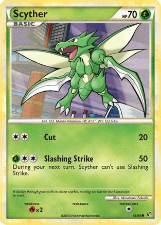 Scyther (65) 065  - Reverse Holofoil Undaunted - Common