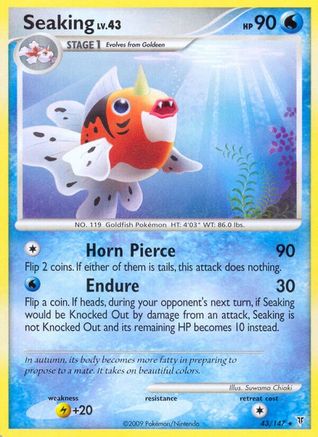 Seaking 043  - Reverse Holofoil Supreme Victors - Rare