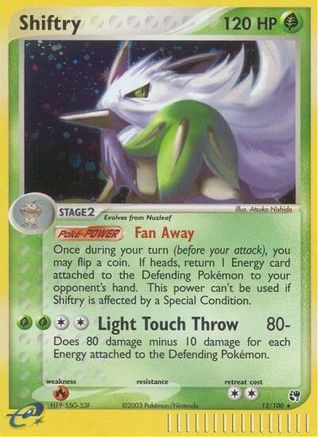 Shiftry 012/100  - Reverse Holofoil Sandstorm - Holo Rare
