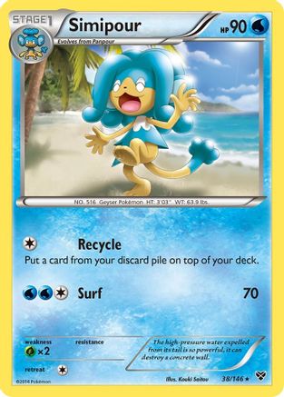 Simipour 038  - Reverse Holofoil XY Base Set - Rare