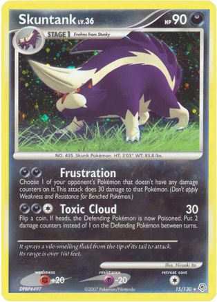 Skuntank 015  - Reverse Holofoil Diamond and Pearl - Holo Rare