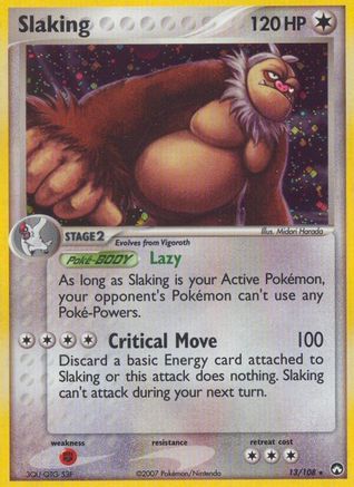 Slaking 013  - Reverse Holofoil Power Keepers - Holo Rare
