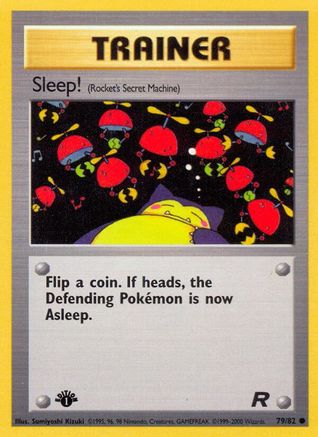 Sleep! (Rocket's Secret Machine) 079/82  - 1st Edition Team Rocket - Common