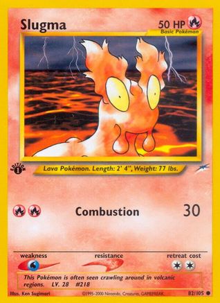Slugma 082/105  - 1st Edition Neo Destiny - Common