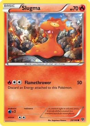 Slugma 020  - Reverse Holofoil XY Base Set - Common