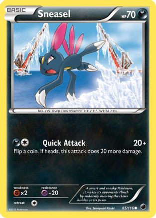 Sneasel 065  - Reverse Holofoil Plasma Freeze - Common