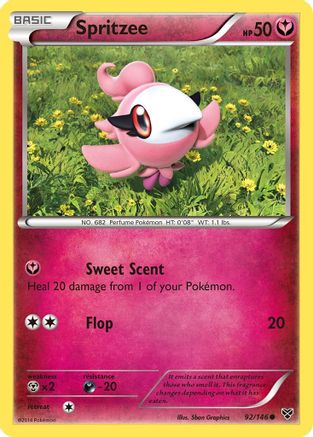 Spritzee 092/146  - Reverse Holofoil XY Base Set - Common