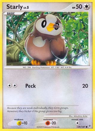 Starly 129  - Reverse Holofoil Supreme Victors - Common