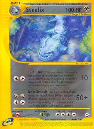 Steelix 035  - Reverse Holofoil Aquapolis - Rare
