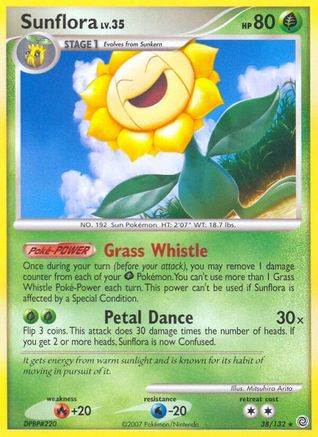 Sunflora 038  - Reverse Holofoil Secret Wonders - Rare