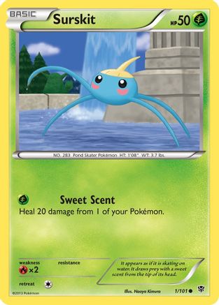 Surskit 001  - Reverse Holofoil Plasma Blast - Common