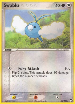 Swablu 066  - Reverse Holofoil Power Keepers - Common