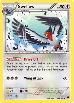 Swellow 103  - Reverse Holofoil XY Base Set - Rare