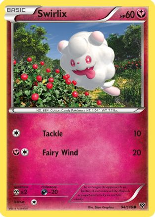 Swirlix 094/146  - Reverse Holofoil XY Base Set - Common