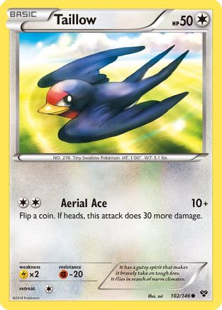 Taillow 102  - Reverse Holofoil XY Base Set - Common