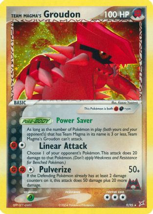Team Magma's Groudon 009  - Reverse Holofoil Team Magma vs Team Aqua - Holo Rare