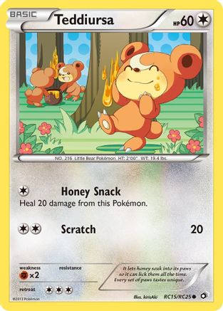 Teddiursa RC15/RC25  - Holofoil Legendary Treasures Radiant Collection - Common